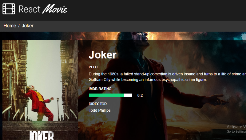 React Movie, Gives ratings of latest Movies, like IMDB